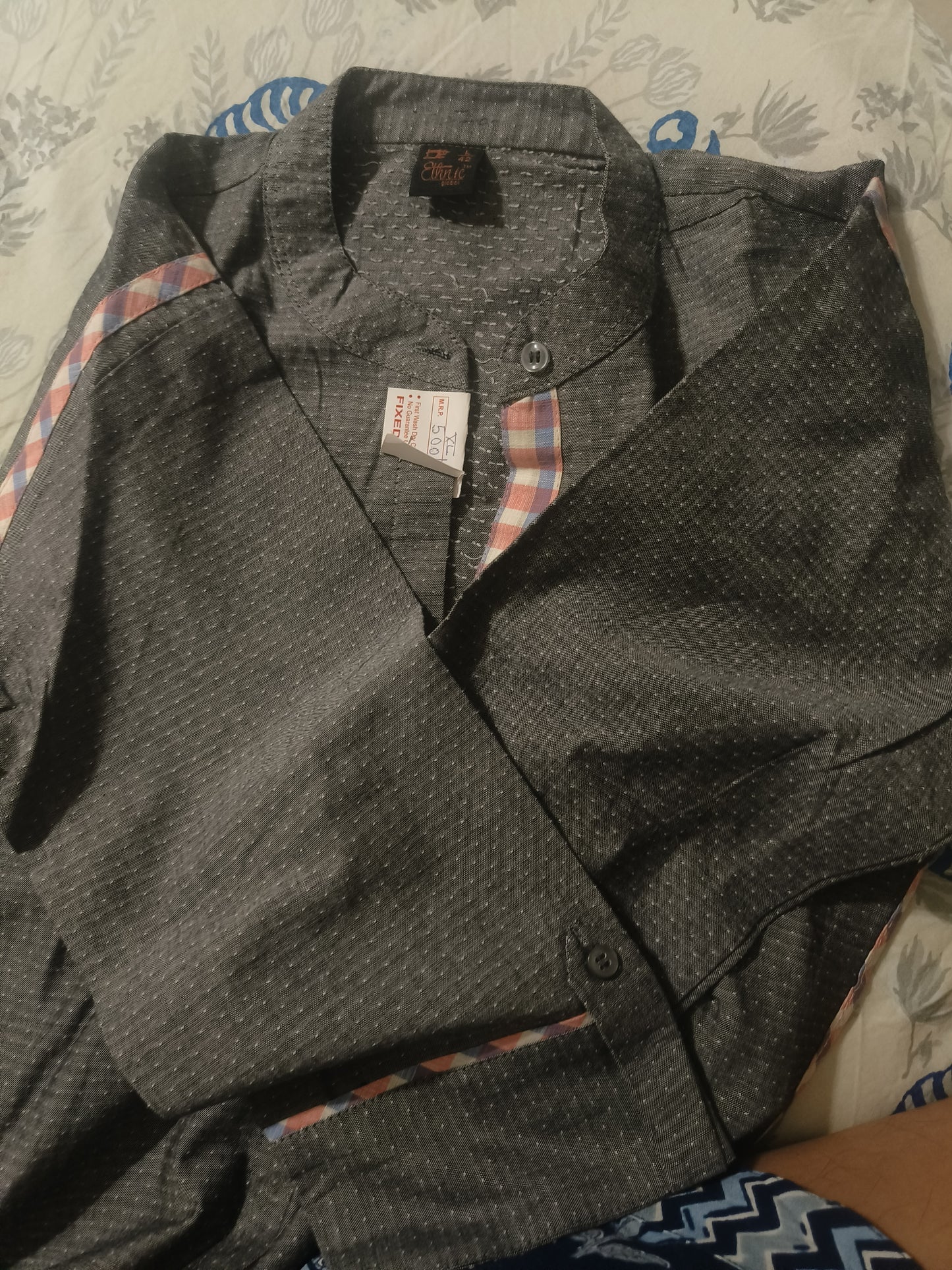 Pure cotton grey kurti
