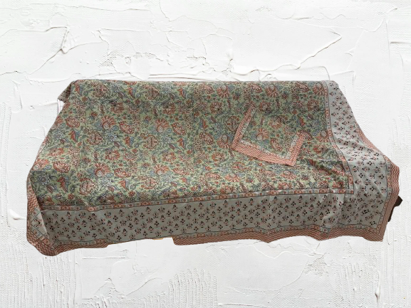 Jaipur pure cotton 93x108 double bedsheet with pillow cover