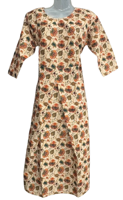 Cotton blend flared printed kurti