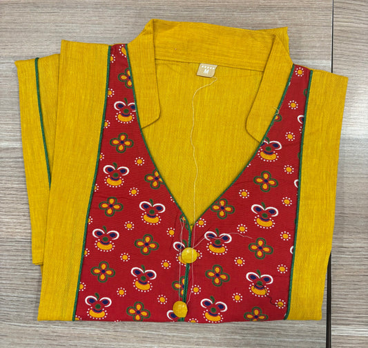 Pure cotton sleeveless (small sleeve provided) kurti