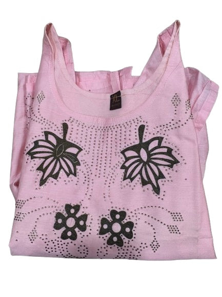 Cotton blend zari kurti