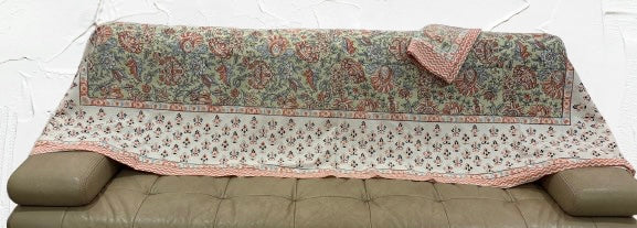 Jaipur pure cotton 93x108 double bedsheet with pillow cover