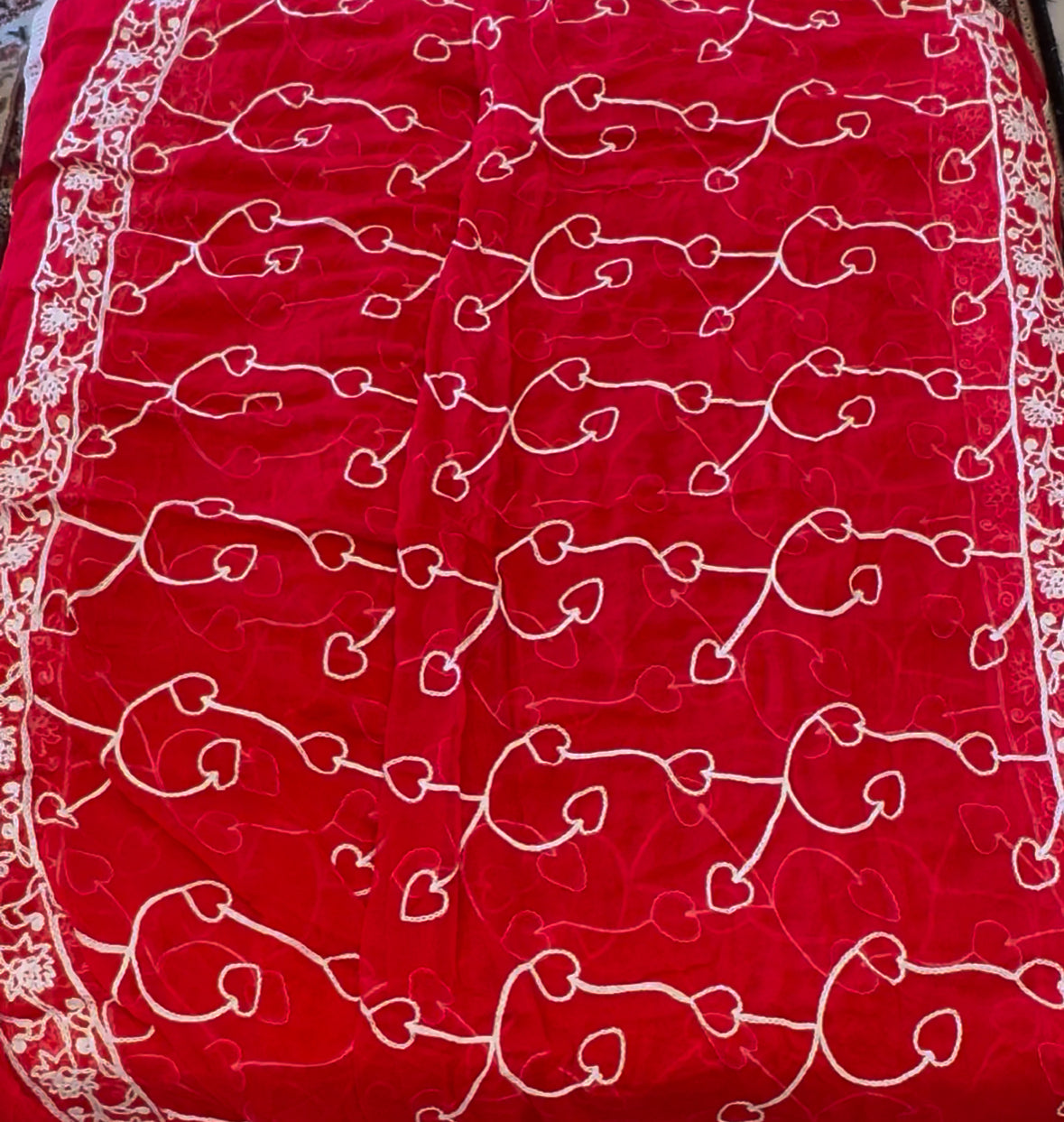 Nazneen chiffon 2.25m full embroidered dupatta