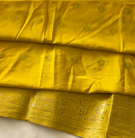 Silk Banarasi with border heavy Dupatta