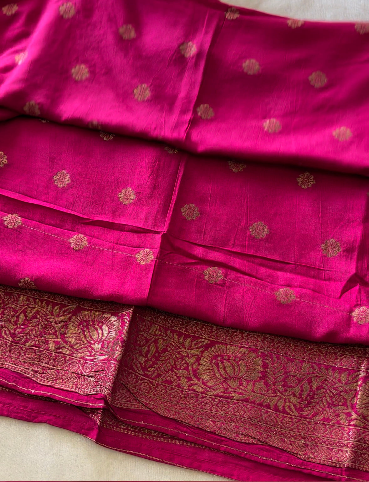 Silk Banarasi with border heavy Dupatta