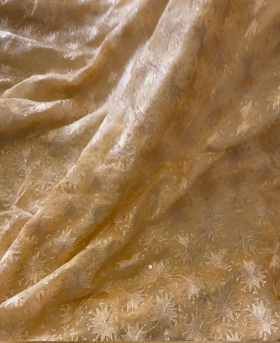 Soft Chiffon full sequinned and embroidered 2.25m wide Phulkari dupatta