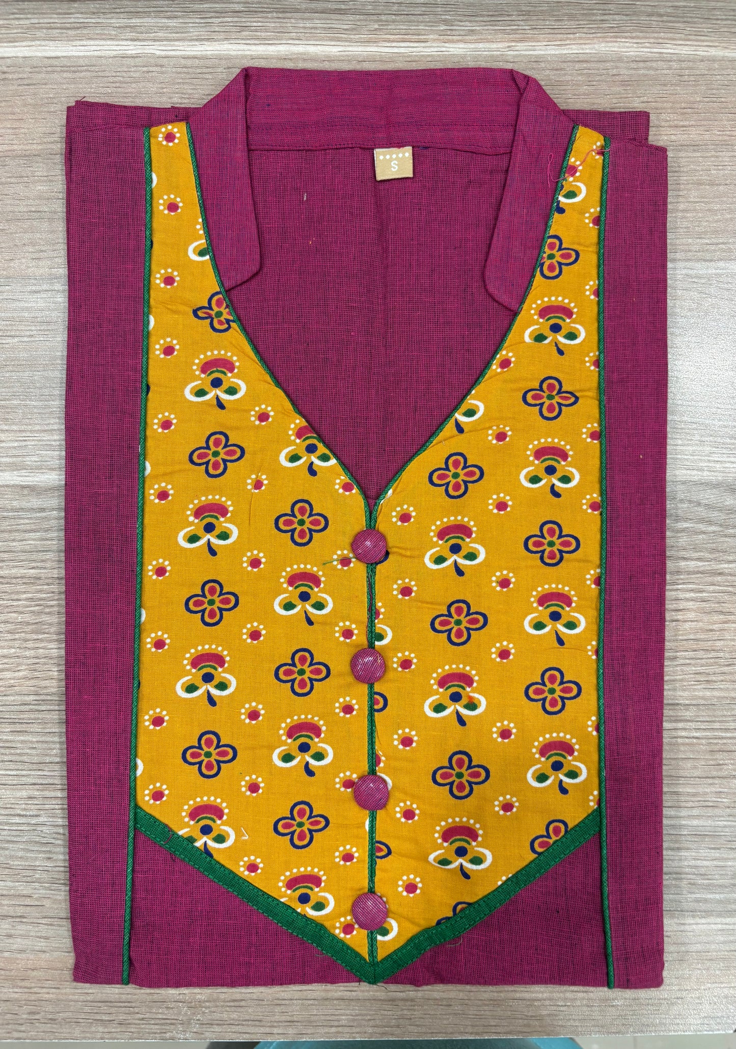 Pure cotton sleeveless (small sleeve provided) kurti