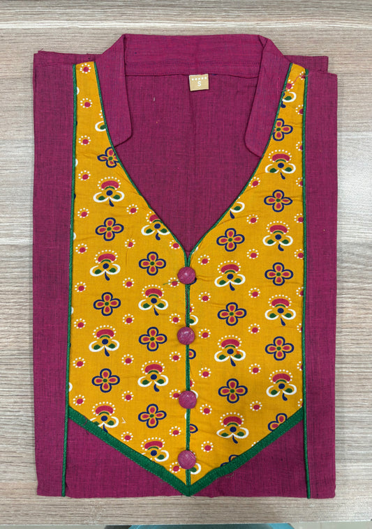 Pure cotton sleeveless (small sleeve provided) kurti