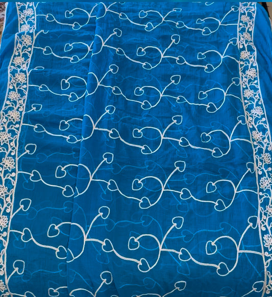 Nazneen chiffon 2.25m full embroidered dupatta