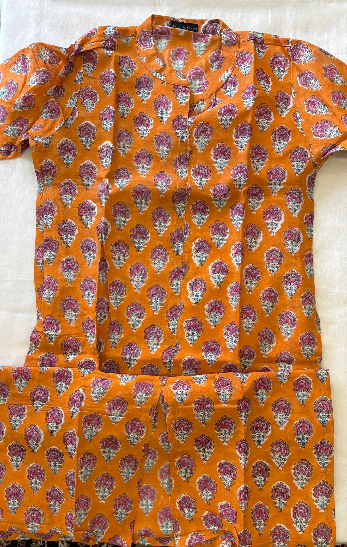 Cotton Orange Kurti