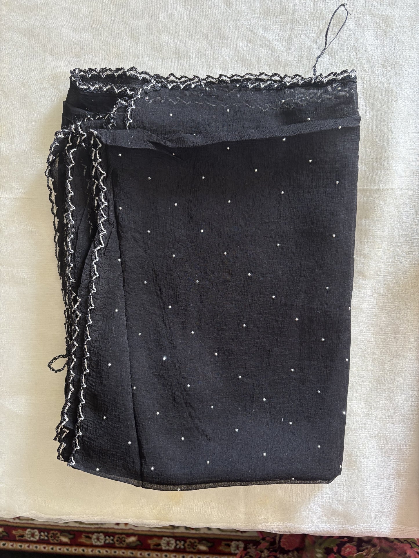 Soft Chiffon solid badla work 2.25m Dupatta