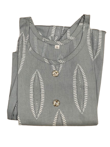 Pure cotton gray printed kurti