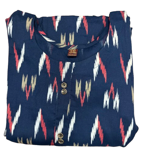 Pure Cotton Printed Blue Kurti
