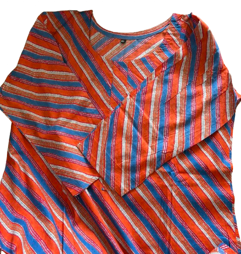 Pure cotton printed orange kurti