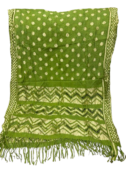 Soft net Banarasi print cut work dupatta