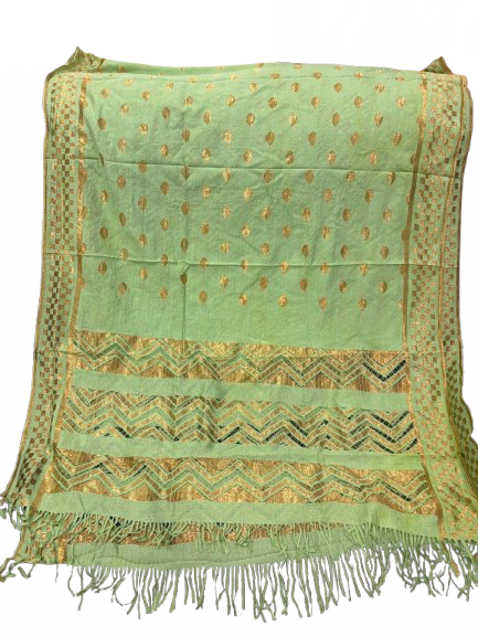 Soft net Banarasi print cut work dupatta