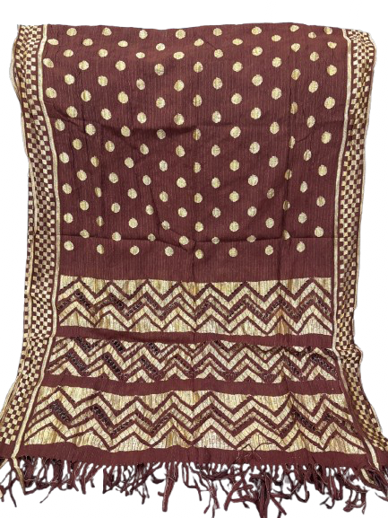 Soft net Banarasi print cut work dupatta