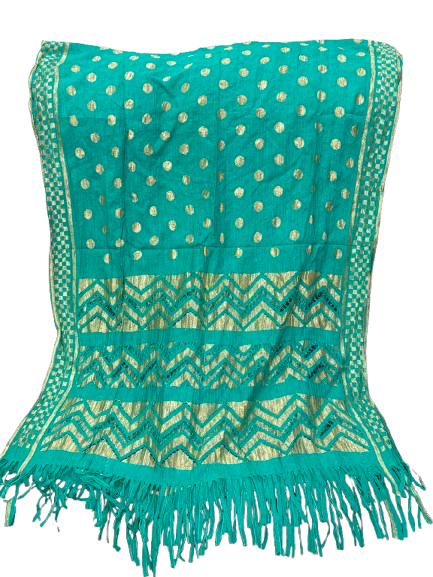 Soft net Banarasi print cut work dupatta