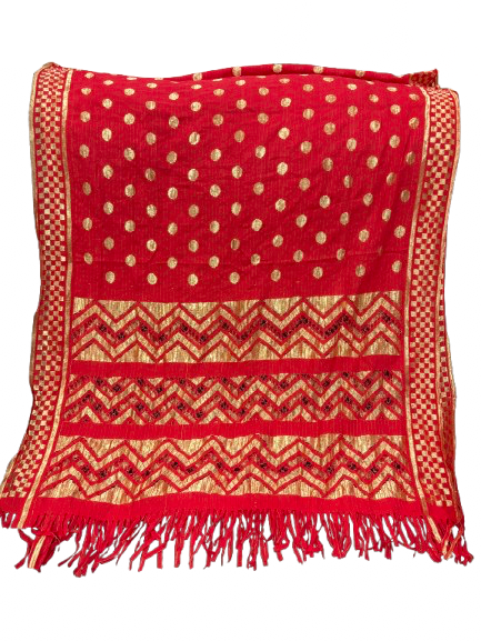 Soft net Banarasi print cut work dupatta