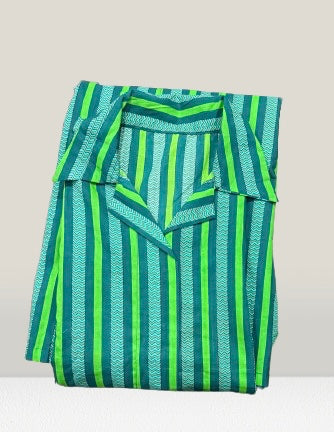 Pure Cotton A-Line Green Printed Kurti