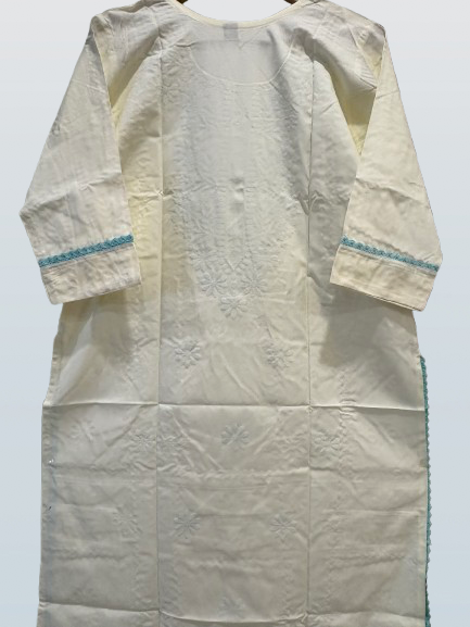 Pure thick cotton Lucknowi Chikan Printed Kurti