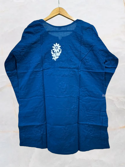 Pure Cotton Hand Embroidered Lucknowi Chikan Kurti