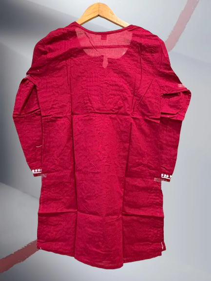 Pure Cotton Hand Embroidered Lucknowi Chikan Kurti