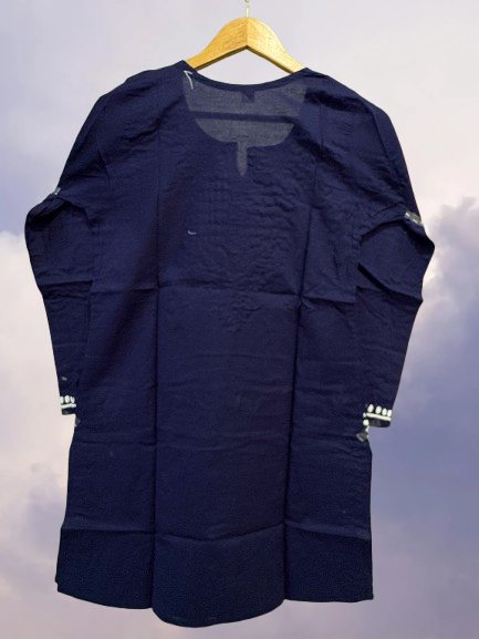 Pure Cotton Hand Embroided Lucknowi Chikan Kurti