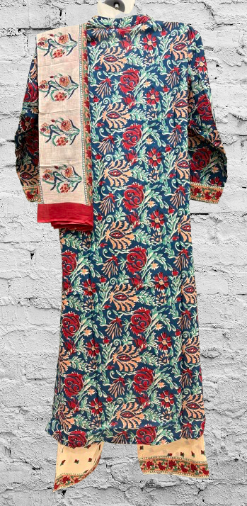 Pure Cotton Printed Kurti Pant Dupatta Set