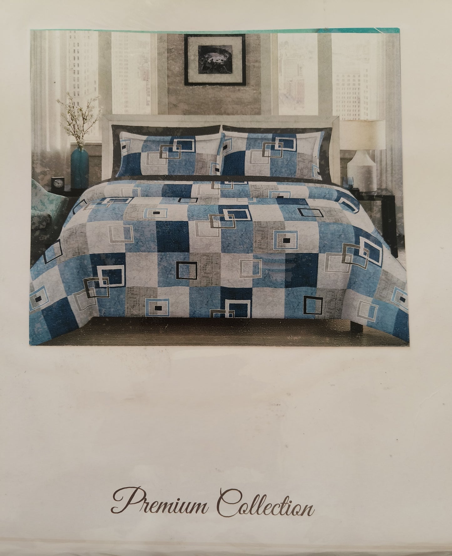 Fitted Ollive pure cotton 220*250cm double bedsheet with 46*62cm pillow cover - Pattern 5