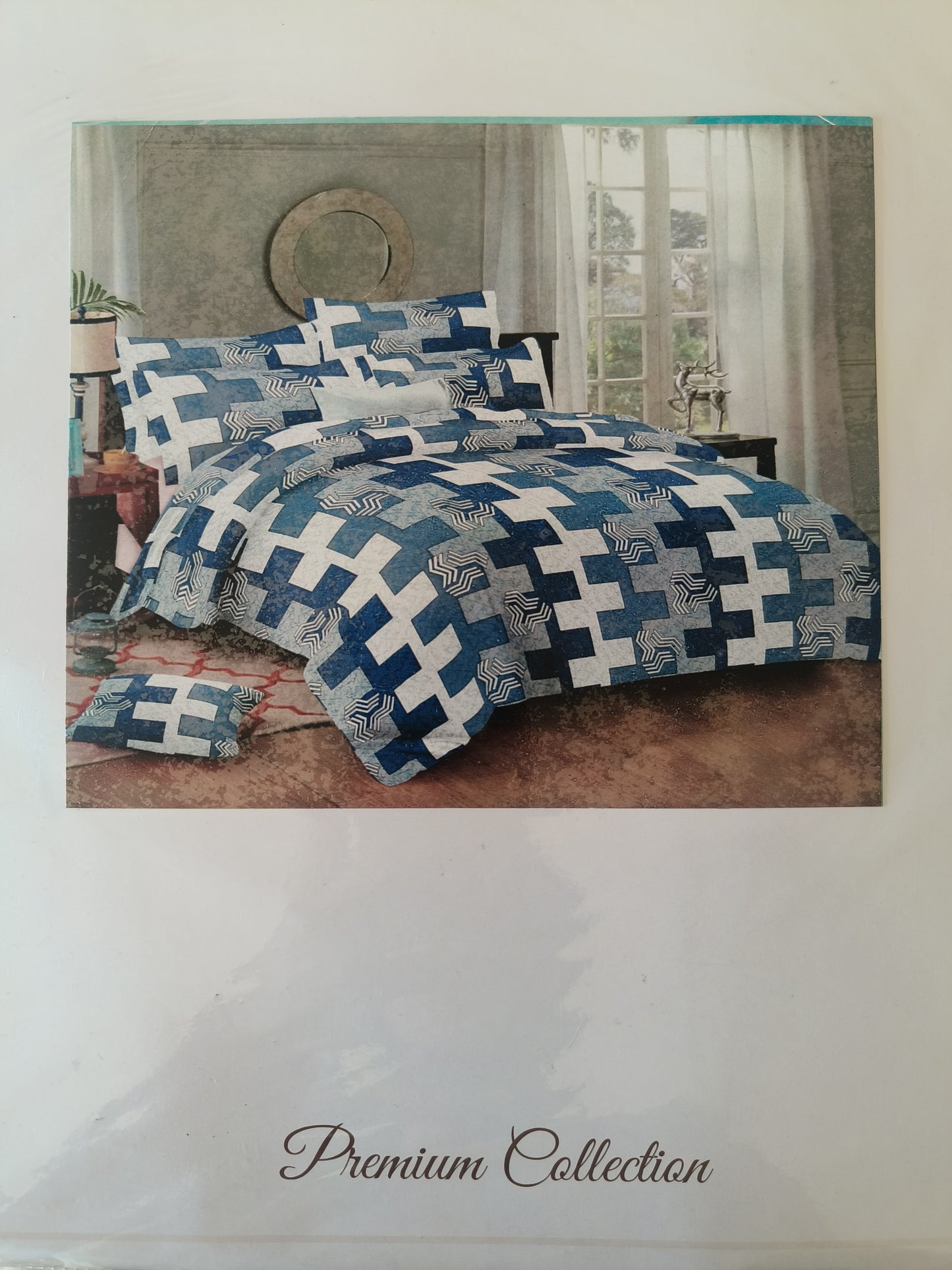Fitted Ollive pure cotton 220*250cm double bedsheet with 46*62cm pillow cover - Pattern 1