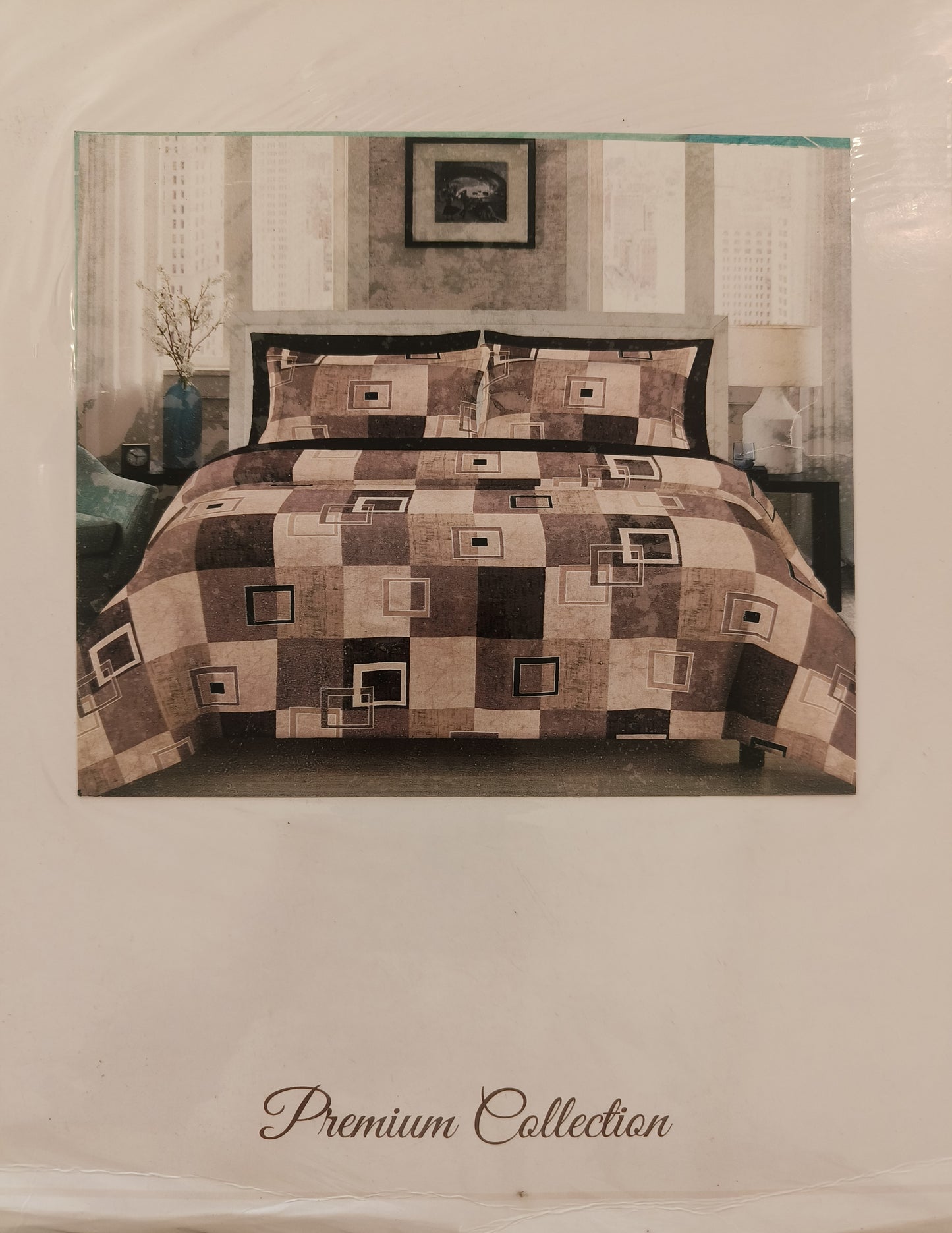 Fitted Ollive pure cotton 220*250cm double bedsheet with 46*62cm pillow cover - Pattern 5