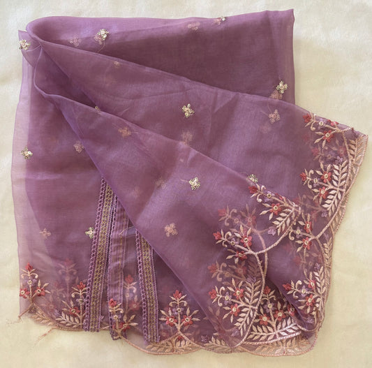 Organza Tissue Pink Dupatta