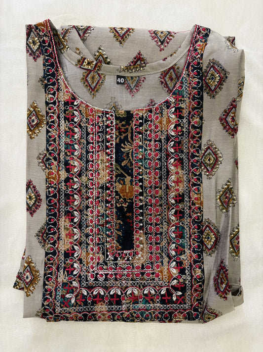 Cotton Embroidered Kurti