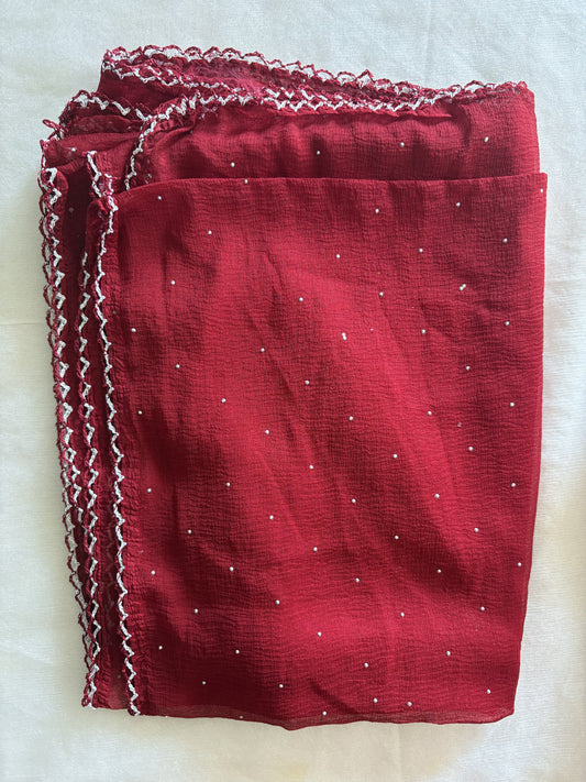 Chiffon Badla Red Dupatta