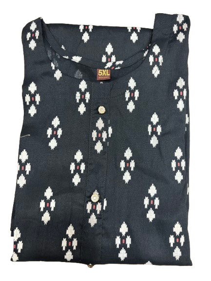 Pure Cotton Printed Black kurti