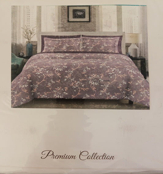 Fitted Ollive pure cotton 220*250cm double bedsheet with 46*62cm pillow cover - Pattern 4