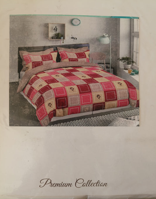 Fitted Ollive pure cotton 220*250cm double bedsheet with 46*62cm pillow cover - Pattern 8